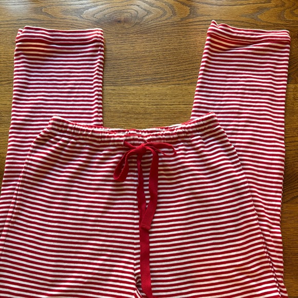Bayou Blanks small men’s/womens 100% cotton Red & White Striped Pajama Pants - Picture 3 of 10